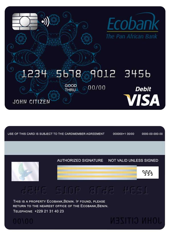 Benin Ecobank visa card